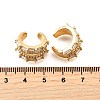Brass Micro Pave Clear Cubic Zirconia Cuff Earrings EJEW-F370-14G-4