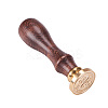 DIY Letter Scrapbook Brass Wax Seal Stamps and Wood Handle Sets AJEW-PH0010-S-5