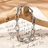 304 Stainless Steel Cable Chain Bracelets for Women Men BJEW-F488-59P-2