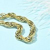 304 Stainless Steel Rope Chain Bracelets BJEW-C084-02G-3
