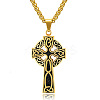 Alloy Triquetra/Trinity Knot Cross Pendant Necklaces LS-PW23033028668-1