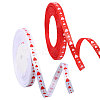 2 Rolls 2 Colors Heart Pattern Polyester Ribbon OCOR-CA0001-34-1