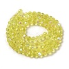 Electroplate Transparent Glass Beads Strands EGLA-A035-T6mm-L03-2