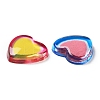 Transparent Two Tone Resin Cabochons RESI-E045-04-3