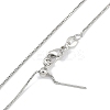 Rack Plating Brass Clear Cubic Zirconia Bee Pendant Box Chain Necklaces NJEW-P317-05P-3