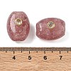 Natural Strawberry Quartz European Beads GG-CBA105B-02C-G-3