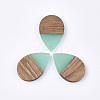 Resin & Walnut Wood Pendants RESI-T035-08C-1