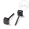 Hypoallergenic Bioceramics Zirconia Ceramic Square Stud Earrings EJEW-Z023-07C-1