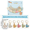 Heart Alloy & Acrylic Pendant Stitch Markers HJEW-AB00308-2