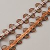 Sparkle Polyester Lace Ribbon OCOR-WH0047-76-1