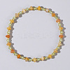 Beach Vacation Style Natuarl Prehnite & Red Aventurine Jade Beaded Stretch Bracelet Women RO9590-3-1
