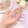 100Pcs Transparent Spray Painted Crackle Glass Beads GLAA-YW0005-15A-4