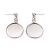 Tarnish Resistant 304 Stainless Steel Stud Earring Settings LS-STAS-L226-019C-P-1