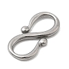 304 Stainless Steel S-Hook Clasps STAS-Z179-05P-2