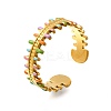 304 Stainless Steel Enamel Open Cuff Rings LS-RJEW-M072-20G-2