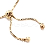 Brass Pave Clear Cubic Zirconia Square Box Chain Slider Bracelets BJEW-YWC0002-10A-G-3