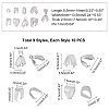 90Pcs 9 Style 304 Stainless Steel Pendant Pinch Bails STAS-UN0027-17-5