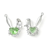 Brass Micro Pave Cubic Zirconia Pendants KK-L208-05P-07-1