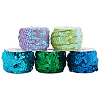   10 Yards 5 colors Sparkle Plastic Paillette Elastic Beads OCOR-PH0002-15-1