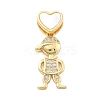 Real 18K Gold Plated Brass Micro Pave Cubic Zirconia Pendants KK-L209-100G-01-1