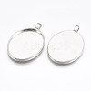 Alloy Pendant Cabochon Settings PALLOY-2422-P-FF-2