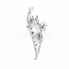 Plum Blossom with Branch Resin Brooch with Imitation Pearl JEWB-N007-023P-FF-2