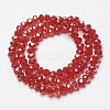 Electroplate Transparent Glass Beads Strands EGLA-A034-T6mm-H11-2