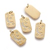 316 Surgical Stainless Steel Micro Pave Clear Cubic Zirconia Pendants STAS-I164-034G-1