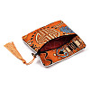 Chinese Brocade Tassel Zipper Jewelry Bag Gift Pouch ABAG-F005-04-4