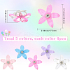 30Pcs 5 Colors Zinc Alloy Resin Hair Fastener OHAR-SC0001-16A-2