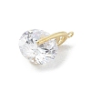 Rotatable Brass Micro Pave Cubic Zirconia Pendants KK-E791-18G-2