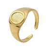 Oval 304 Stainless Steel Cuff Rings for Women RJEW-M019-29G-4