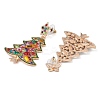 Christmas Tree Alloy Colorful Rhinestone Dangle Stud Earrings for Women EJEW-L203-10KCG-2