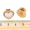304 Stainless Steel Shell Heart Stud Earrings for Women LS-EJEW-Z095-02G-5