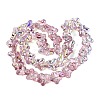 Baking Paint Electroplate Transparent Glass Beads Strands EGLA-Q136-03A-08-2