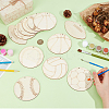 Sports Ball Wooden Pendants Decorations DIY-WH0430-935-3