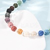Chakra Natural Lava Rock Round Beaded Necklaces GG-CBA922D-05A-3