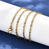 304 Stainless Steel Chain Necklaces MAK-N016-15G-2