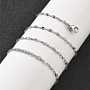Brass Dapped Chains Necklaces for Women NJEW-D302-23P-1
