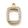 304 Stainless Steel Square Pendants STAS-Q348-13B-G-1