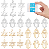 24Pcs 4 Style 201 Stainless Steel Charms STAS-DC0008-60-1