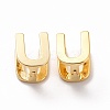 Initial Hoop Earrings for Women EJEW-P194-01G-U-1