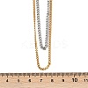 304 Stainless Steel Double Layered Twisted Chain Necklaces for Women NJEW-K288-03GP-4