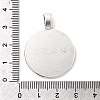 Tibetan Style Alloy Flat Round Pendant Cabochon Settings X-TIBEP-M022-14AS-3