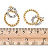 304 Stainless Steel Twised Ring Stud Earrings EJEW-K268-57G-5