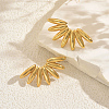  Stainless Steel Fan Stud Earrings RF2727-3