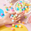 72Pcs 12 Colors  Luminous Hexagon Food Grade Silicone Beads SIL-TA0001-36-6