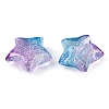 Gradient Color Transparrent Acrylic European Beads OACR-P024-03-02-2