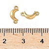304 Stainless Steel Crescent Moon Links Connector Charms STAS-D211-02G-3