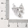Brass Micro Pave Clear Cubic Zirconia Pendants ZIRC-L104-009P-3